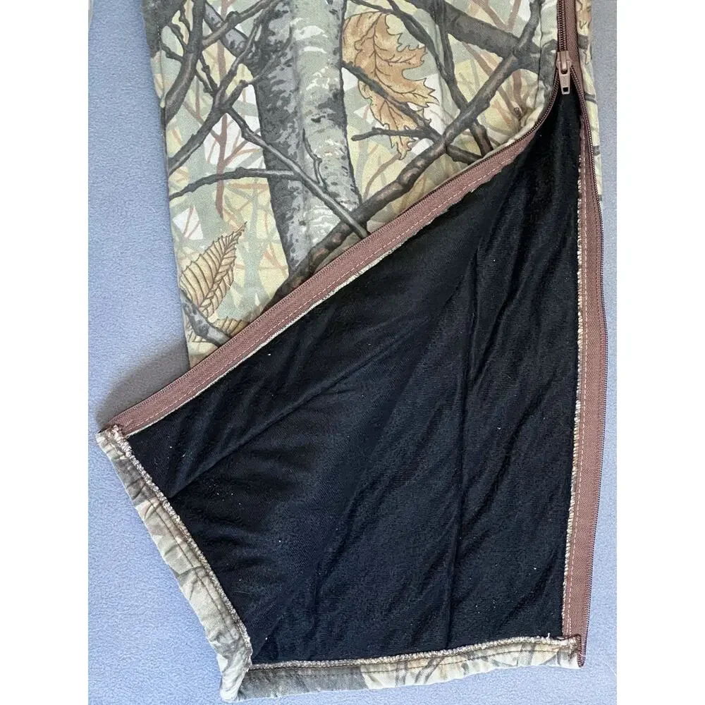 VTG Ideal Skyline Camo Apparition Bib Overalls Men XL Fleece Lined Hunting USA - Picture 8 of 14